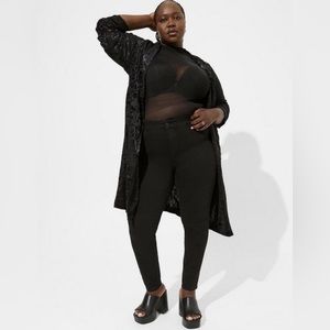 152. Festi Burnout Velour Long Sleeve Kimono